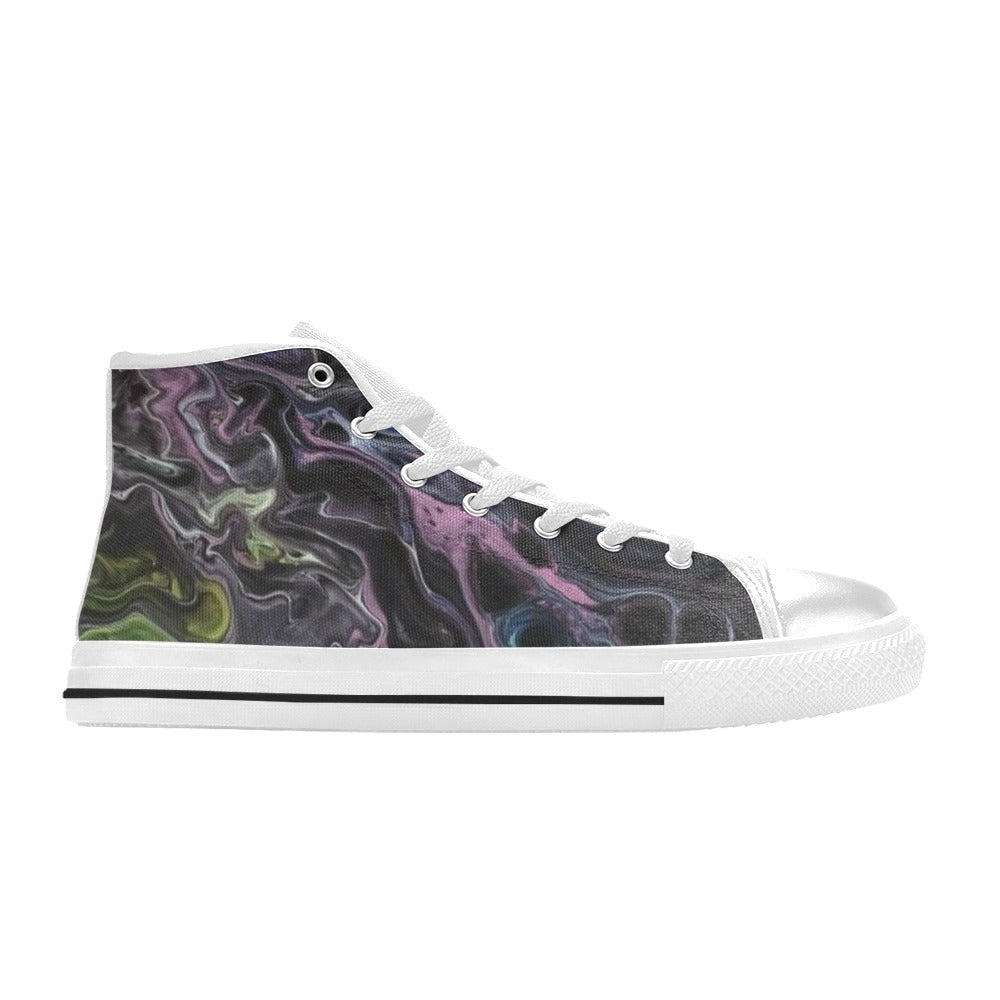 Violet Dream Women's High Top Canvas Shoes