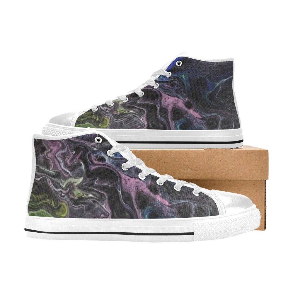 Violet Dream Women's High Top Canvas Shoes