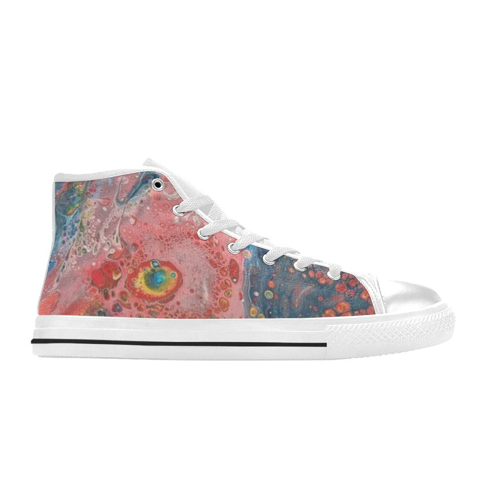 Underwater Coral Women's High Top Canvas Shoes