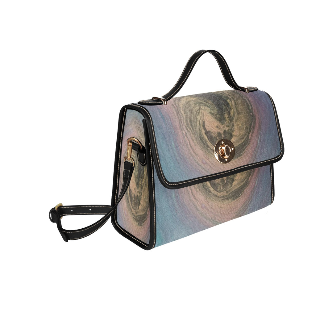 Moonstone Tide Canvas Handbag Waterproof Canvas Bag-Black
