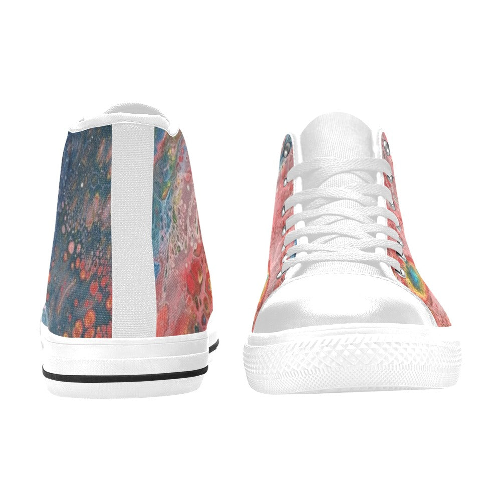 Underwater Coral Women's High Top Canvas Shoes