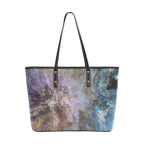 Between Worlds Chic Leather Tote Bag (Model 1709)