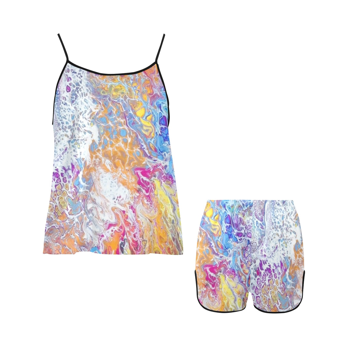 Liquid Dreams Women's Spaghetti Strap Short Pajama Set