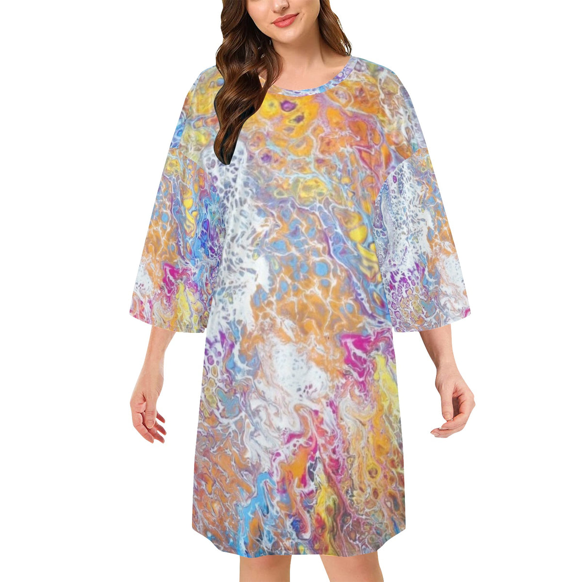 Liquid Dreams Women's Oversized Sleep Tee (Model T74)