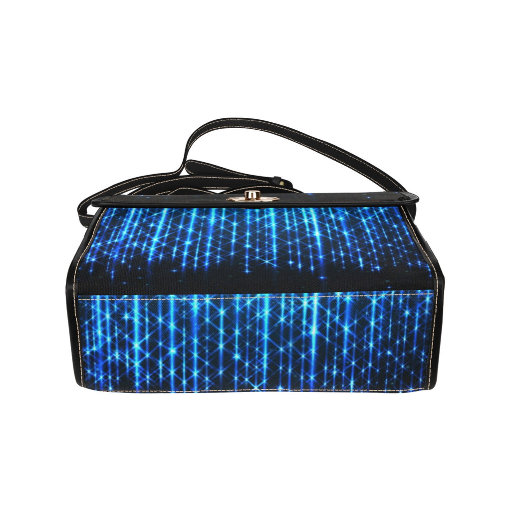 Elegant Blue Sapphire Hand Bag - Elegant and Waterproof Canvas Bag-Black