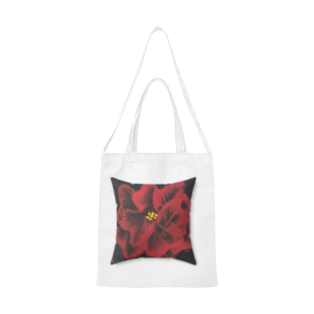 Rose Canvas Tote Bag/Medium (Model 1701)