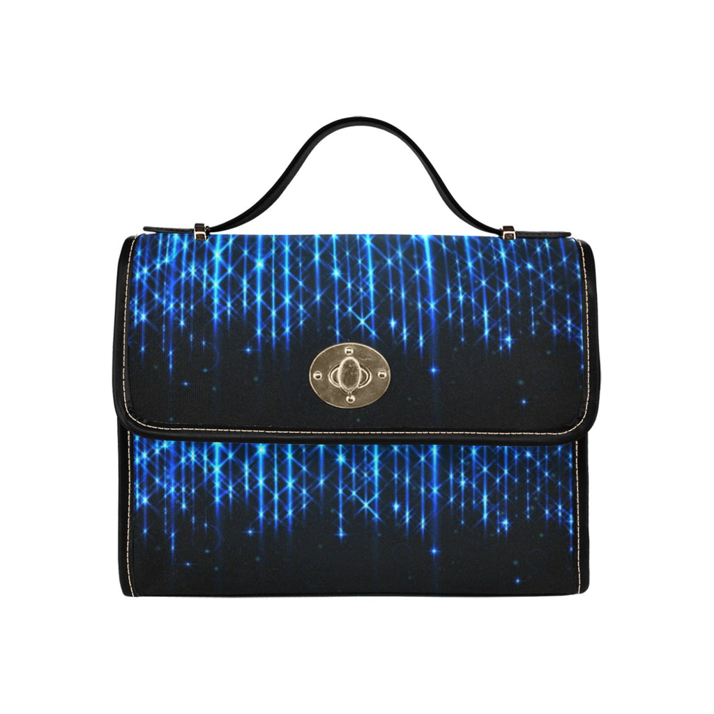 Elegant Blue Sapphire Hand Bag - Elegant and Waterproof Canvas Bag-Black
