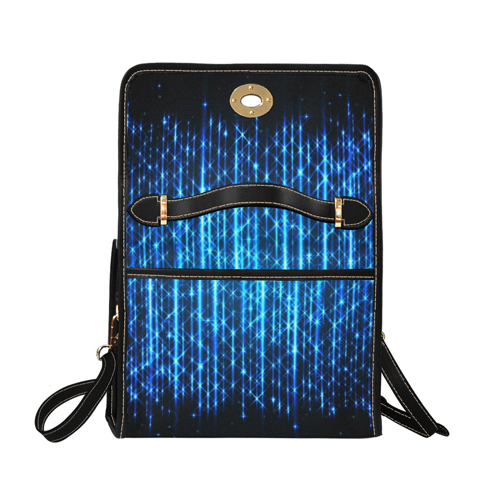 Elegant Blue Sapphire Hand Bag - Elegant and Waterproof Canvas Bag-Black