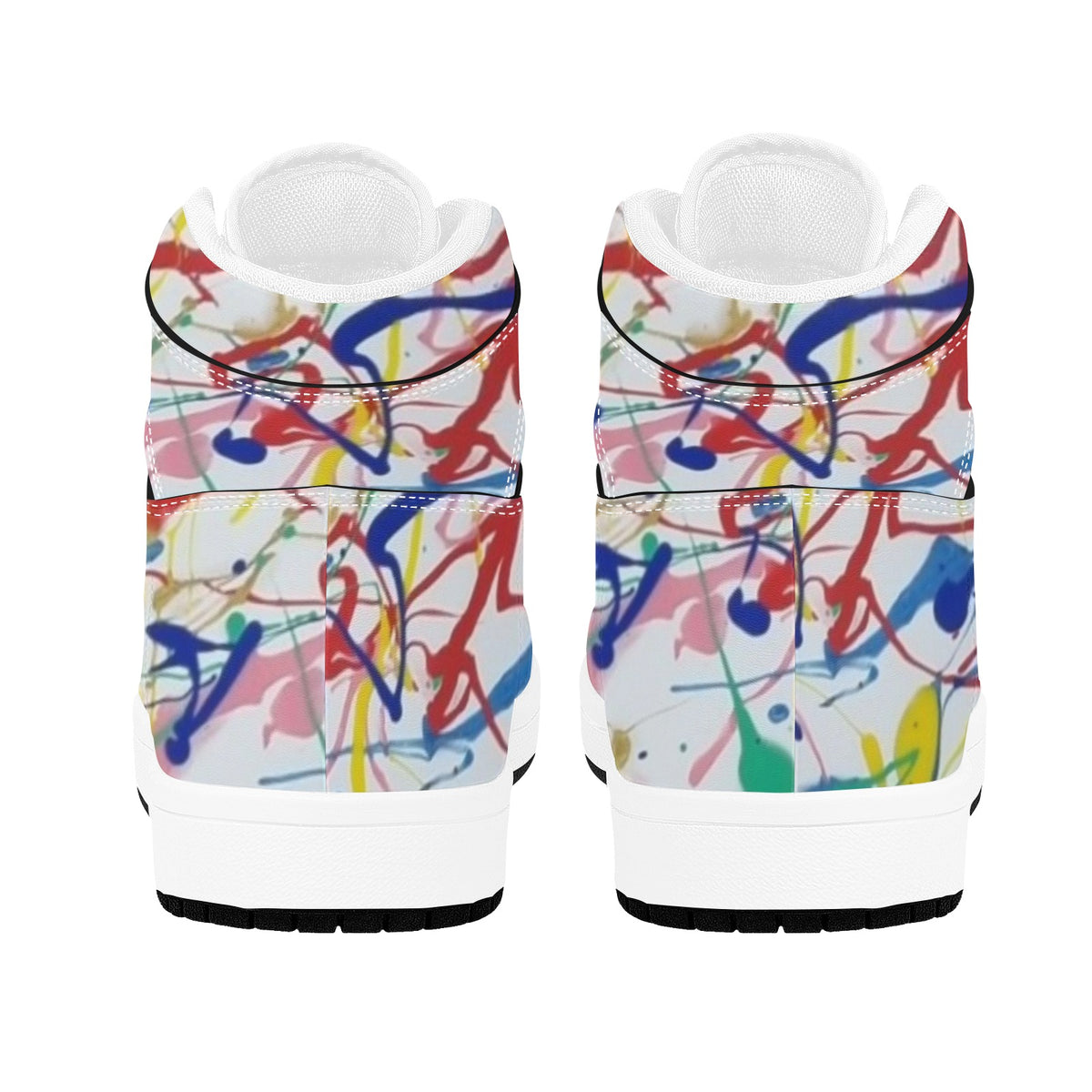 Paint Explosion Men's High Top Sneakers (Model 20042)