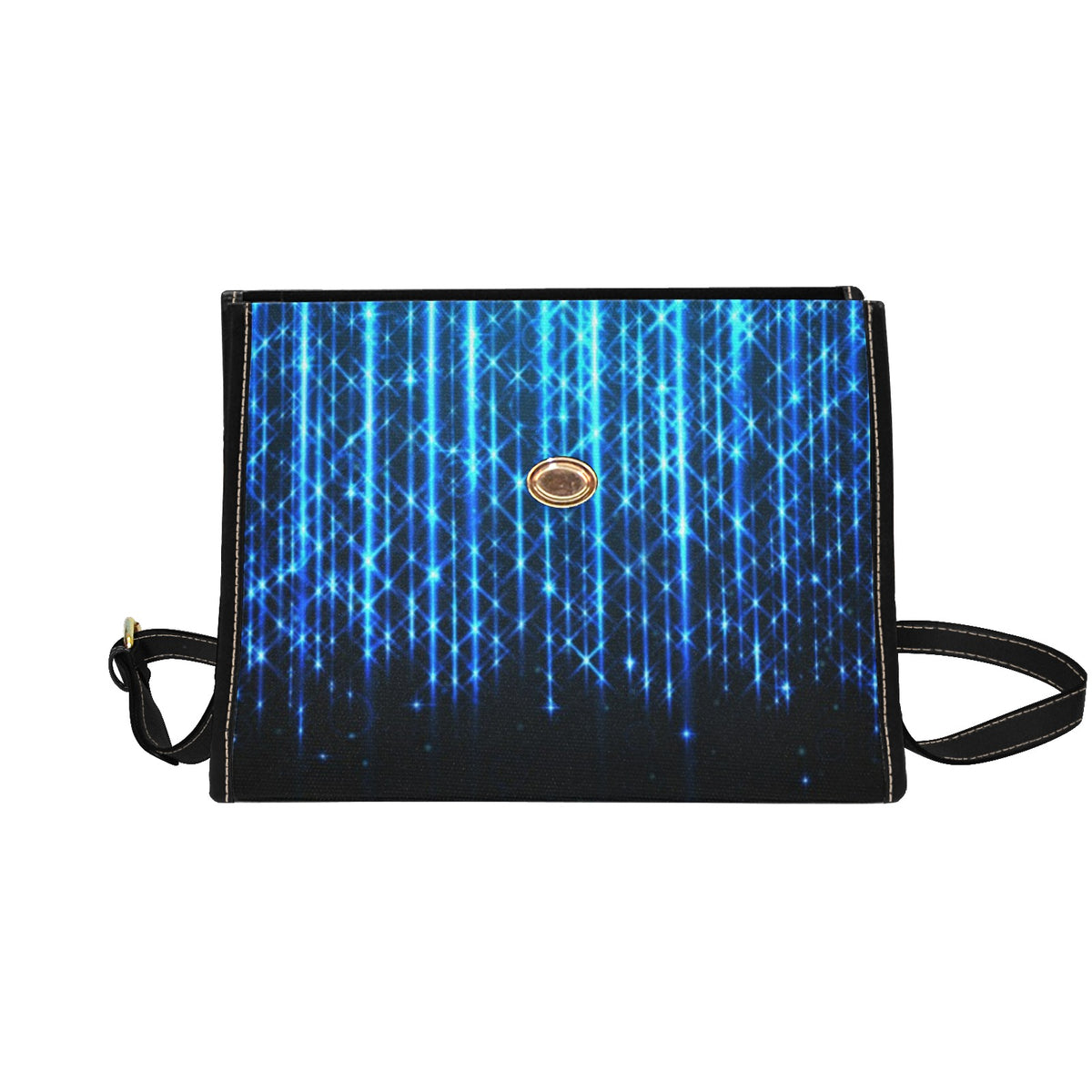 Elegant Blue Sapphire Hand Bag - Elegant and Waterproof Canvas Bag-Black