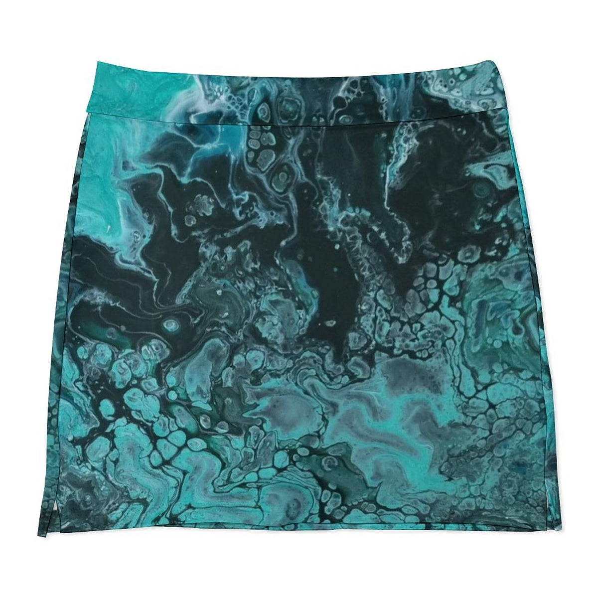 Jade Embers Anti-Emptied A-Line Skirt with Pocket