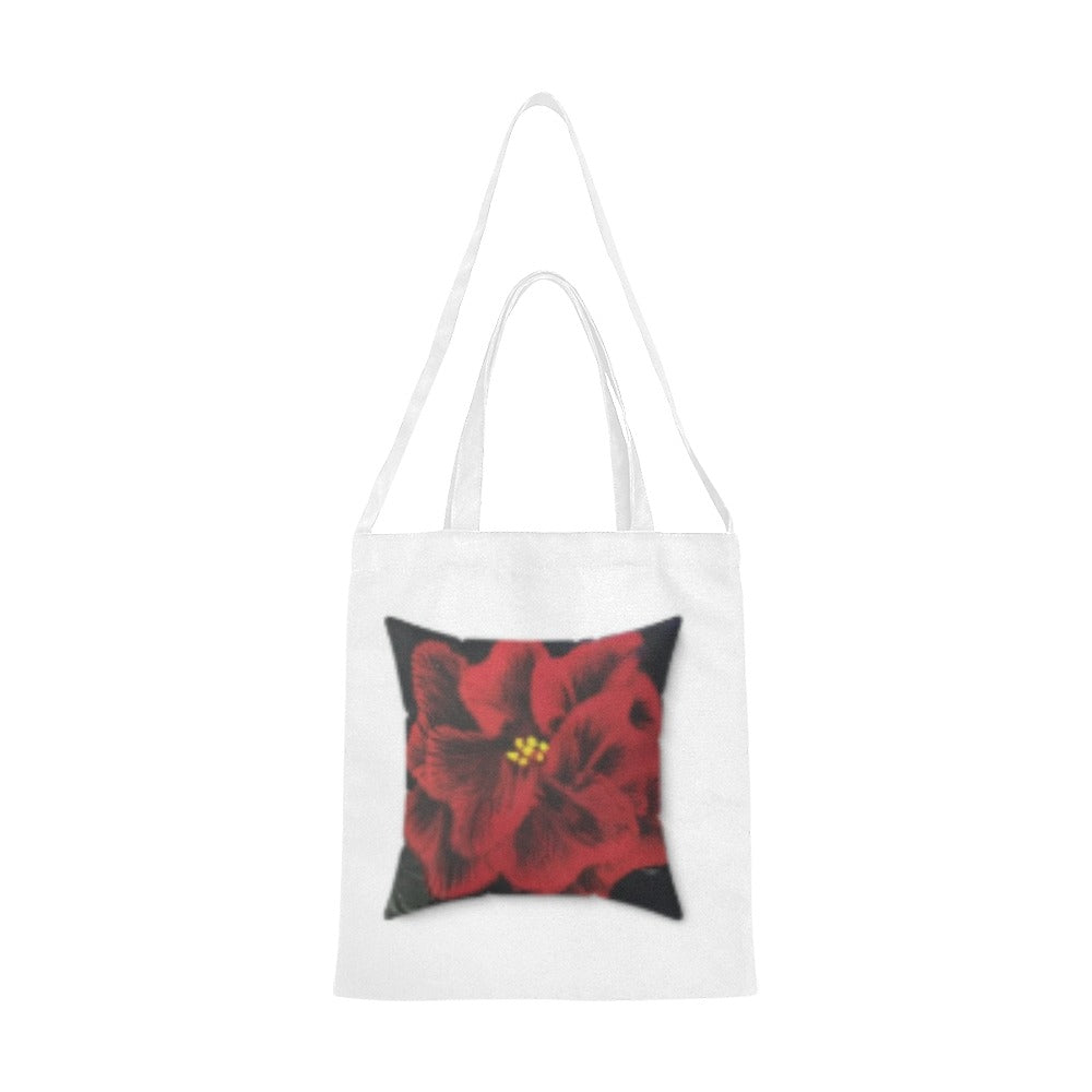 Rose Canvas Tote Bag/Medium (Model 1701)