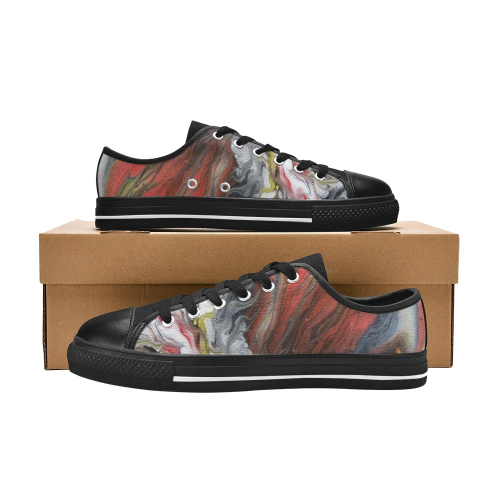 Flamingo Explosion Women's Classic Canvas Shoes (Model 018)