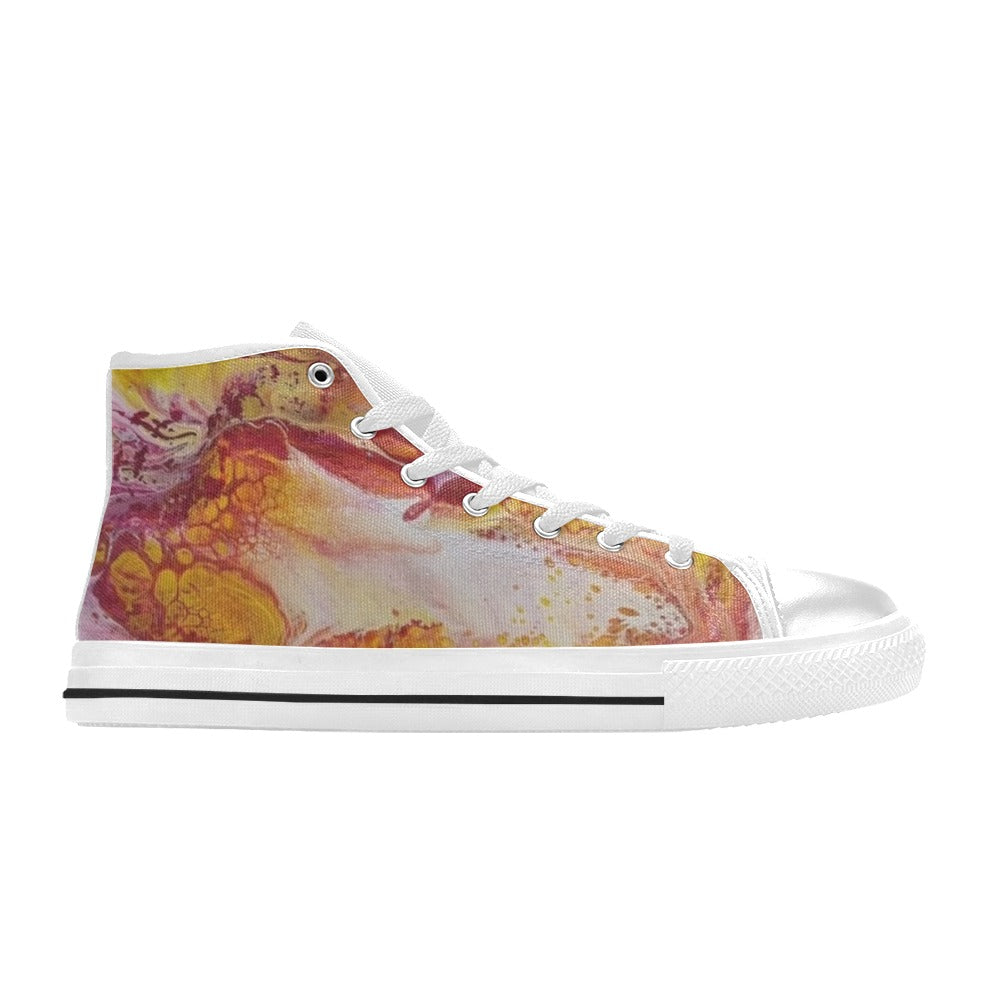 Sunshine Rose Women's High Top Canvas Sneakers
