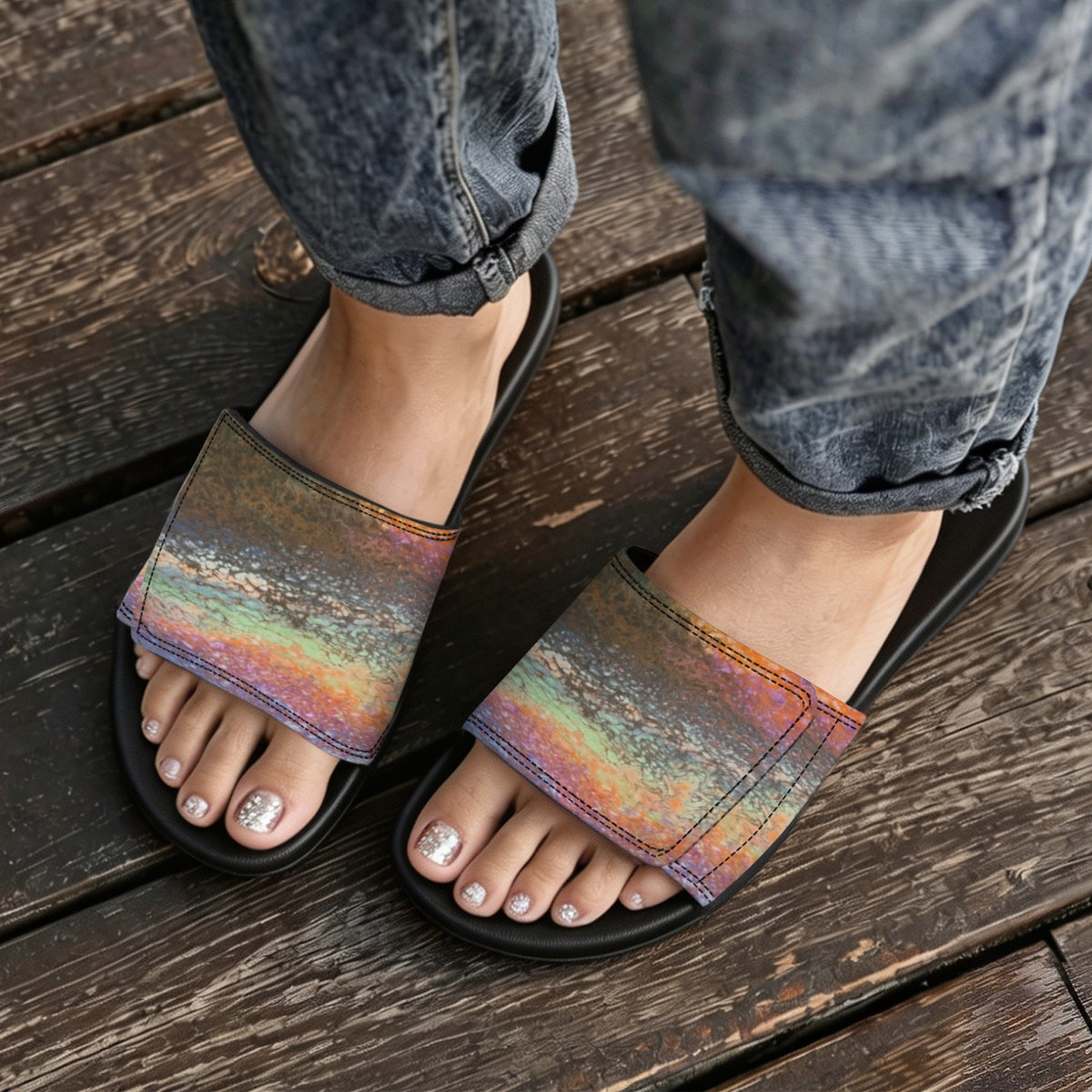 Sunset Women's Velcro Slide Sandals