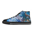 Blue Bubbles Kids High Top Canvas Shoes for Kid (Model 017)