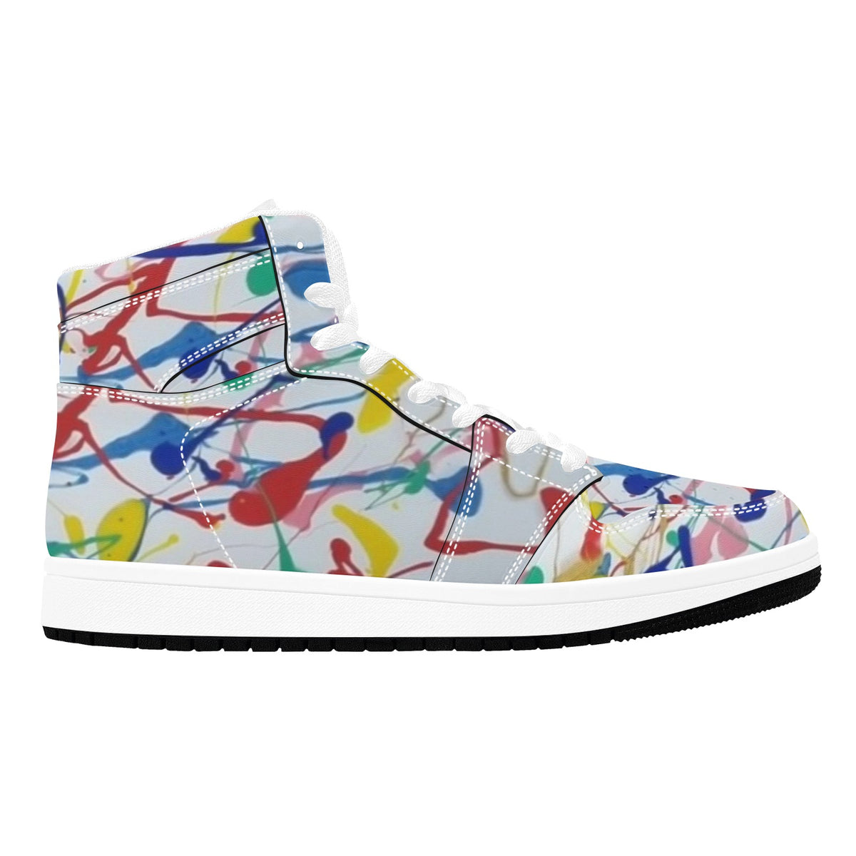 Paint Explosion Men's High Top Sneakers (Model 20042)
