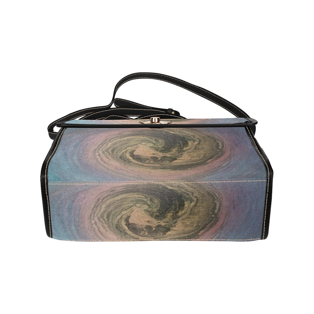 Moonstone Tide Canvas Handbag Waterproof Canvas Bag-Black