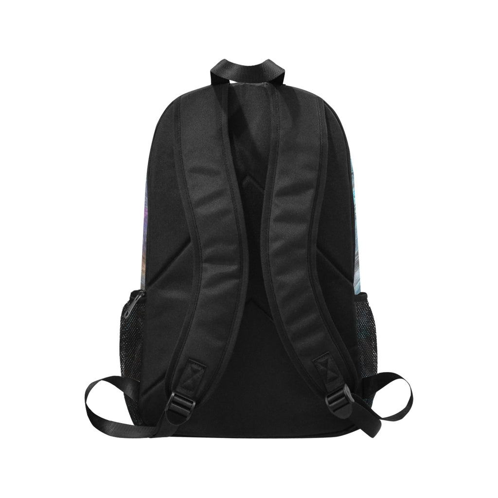 Paint Splash Fabric Backpack with Side Mesh Pockets (Model 1659)