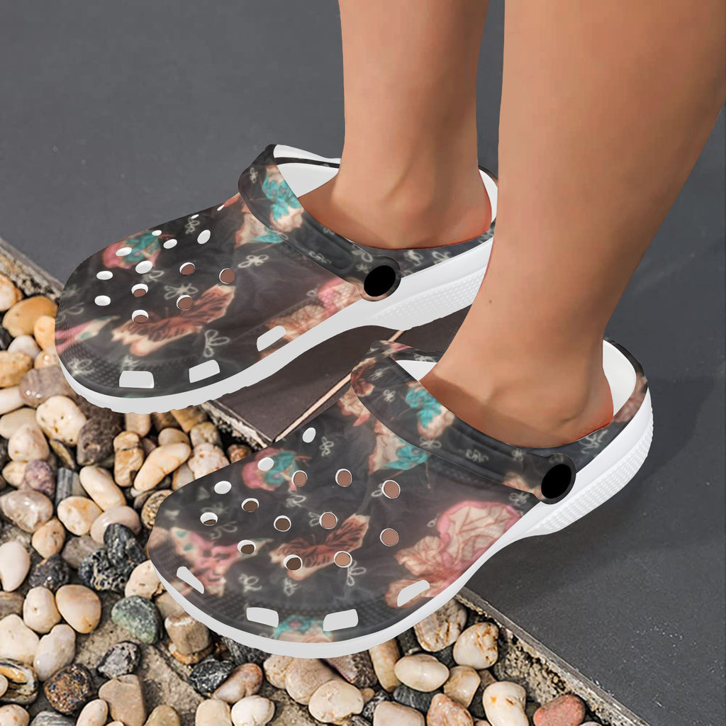 Midnight Bloom Clogs