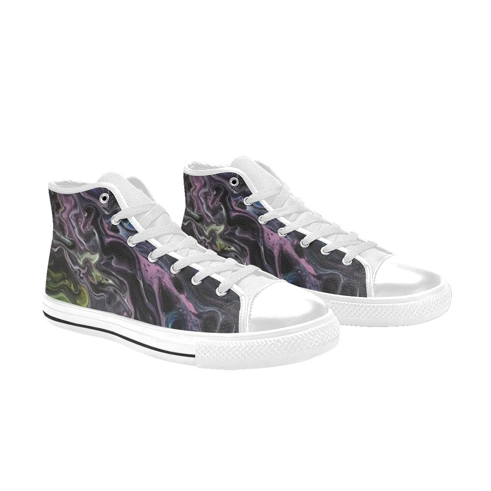 Violet Dream Women's High Top Canvas Shoes