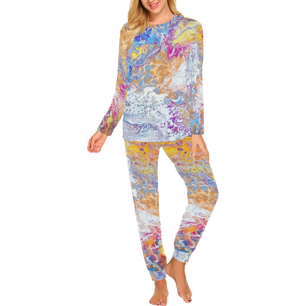 Liquid Dreams Women's All Over Print Pajama Set