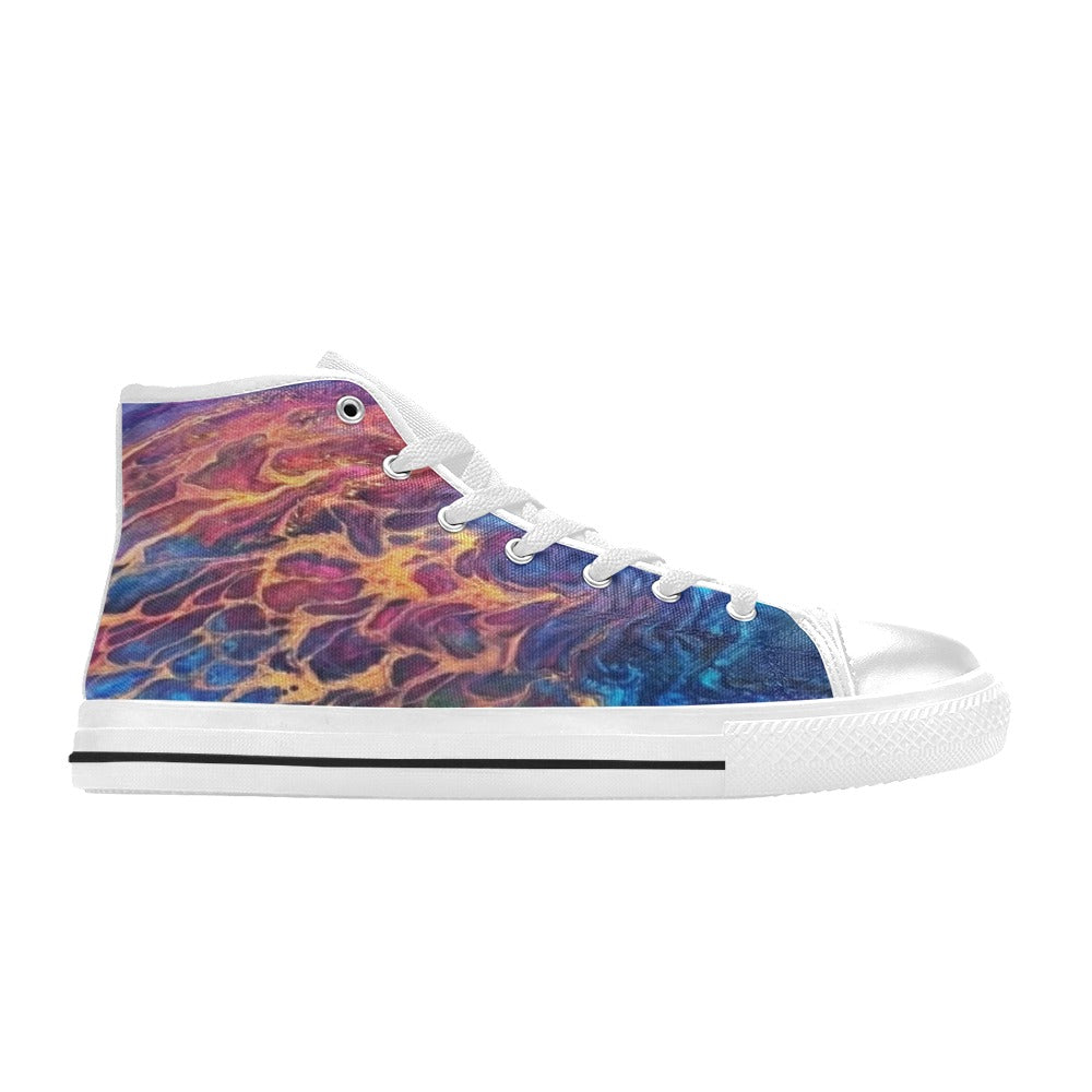 Volcano Dawn Women's High Top Canvas Shoes