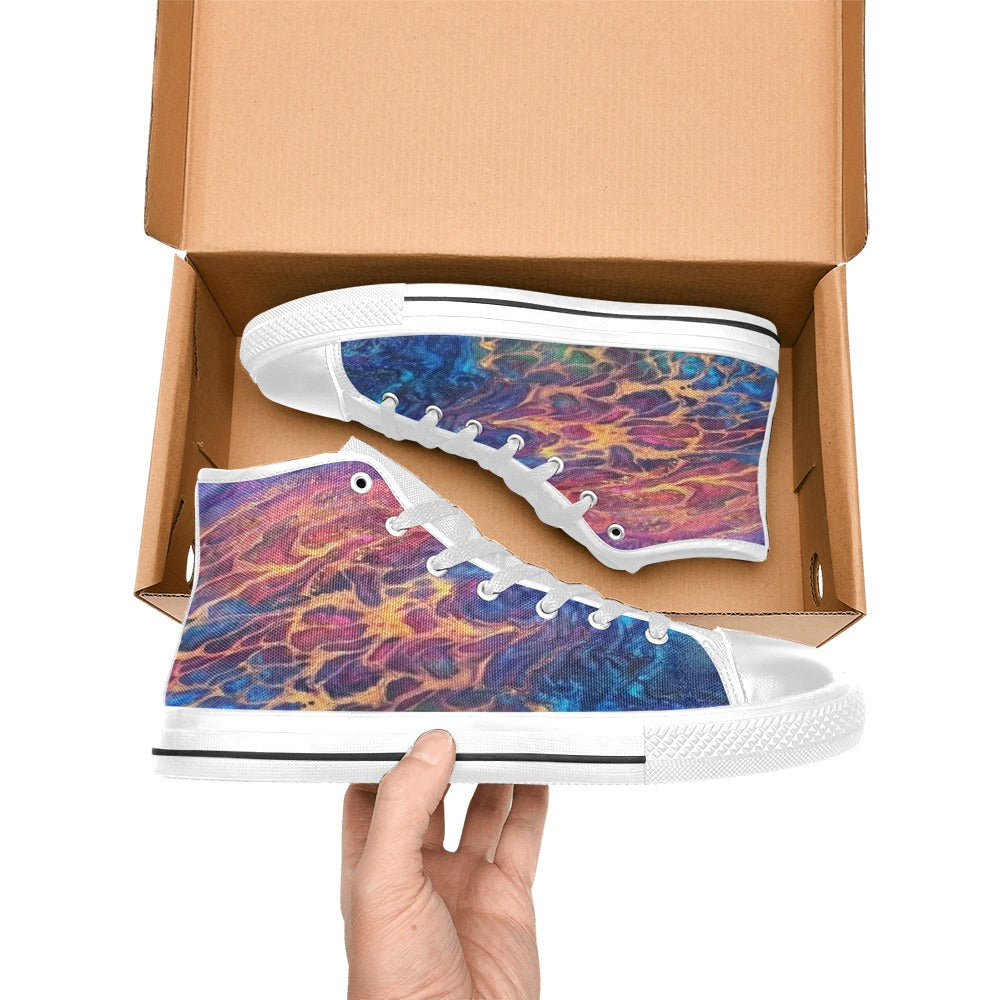 Volcano Dawn Women's High Top Canvas Shoes