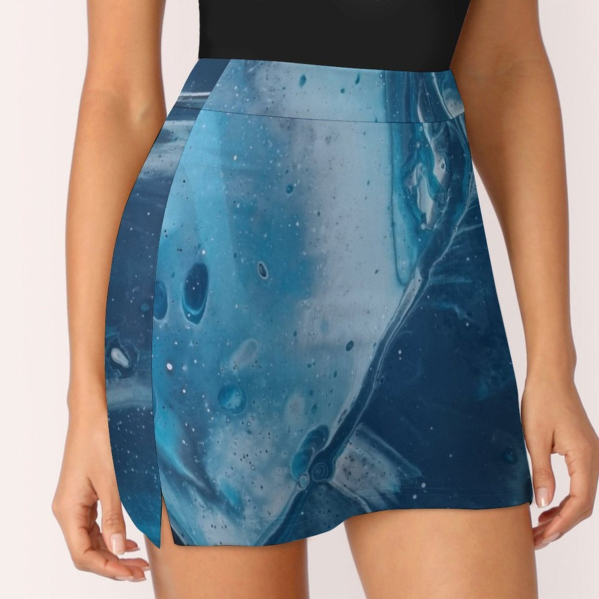 Blue Moon Anti-Emptied A-Line Skirt with Pocket