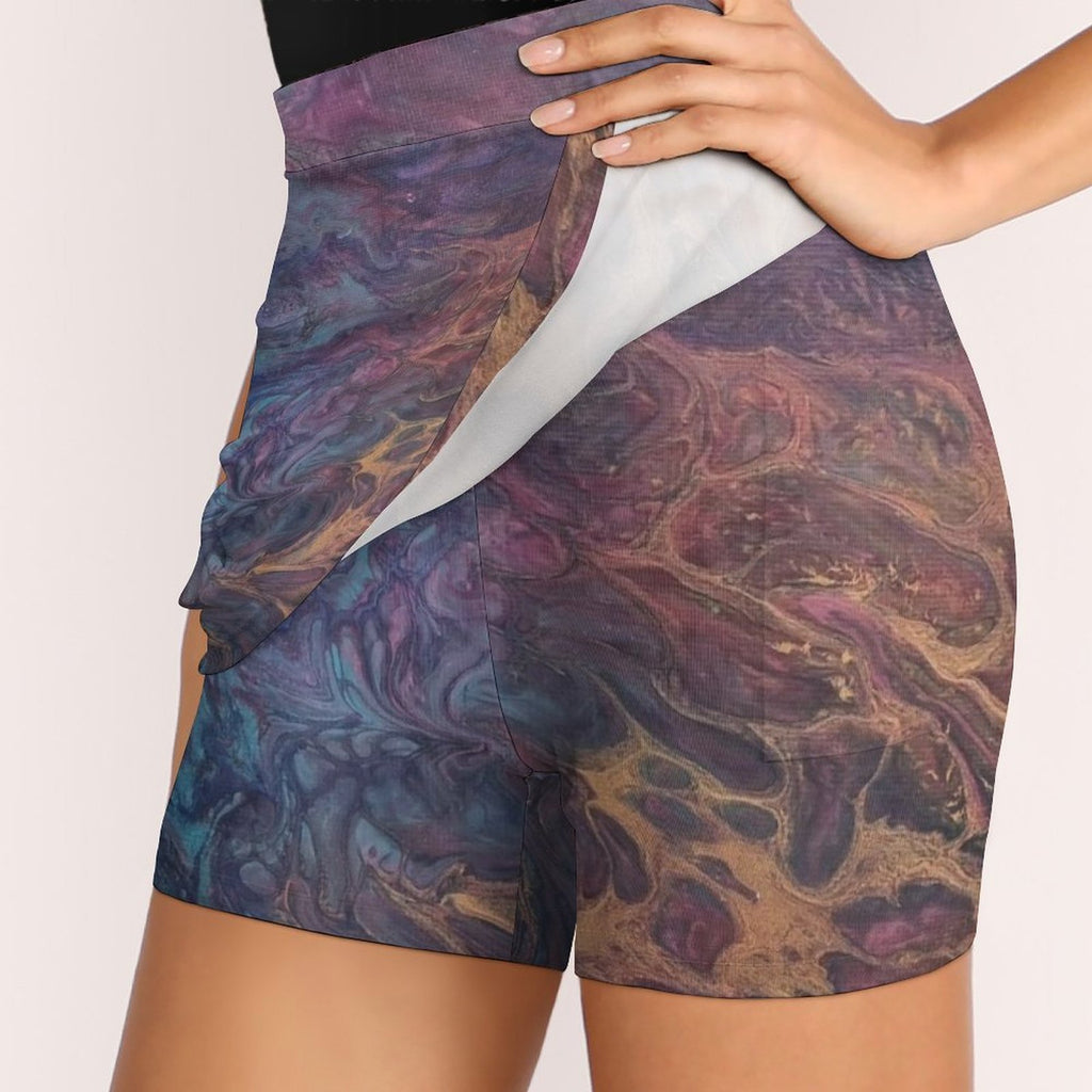 Fire & Water Anti-Emptied A-Line Skirt with Pocket