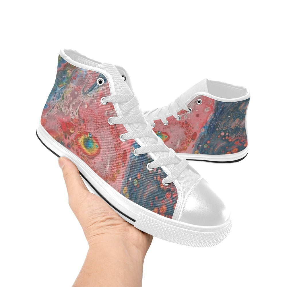 Underwater Coral Women's High Top Canvas Shoes