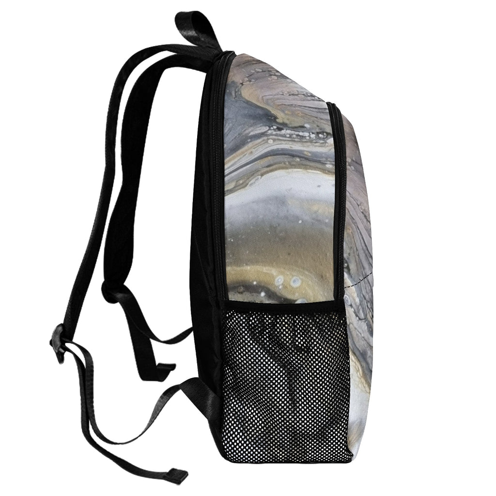Oyster Drift Backpack Fabric Backpack with Side Mesh Pockets (Model 1659)