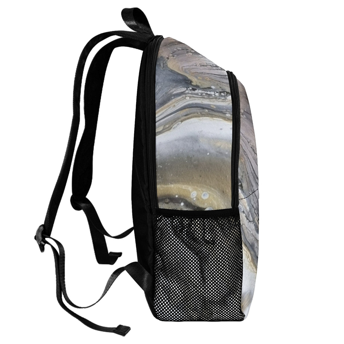 Oyster Drift Backpack Fabric Backpack with Side Mesh Pockets (Model 1659)