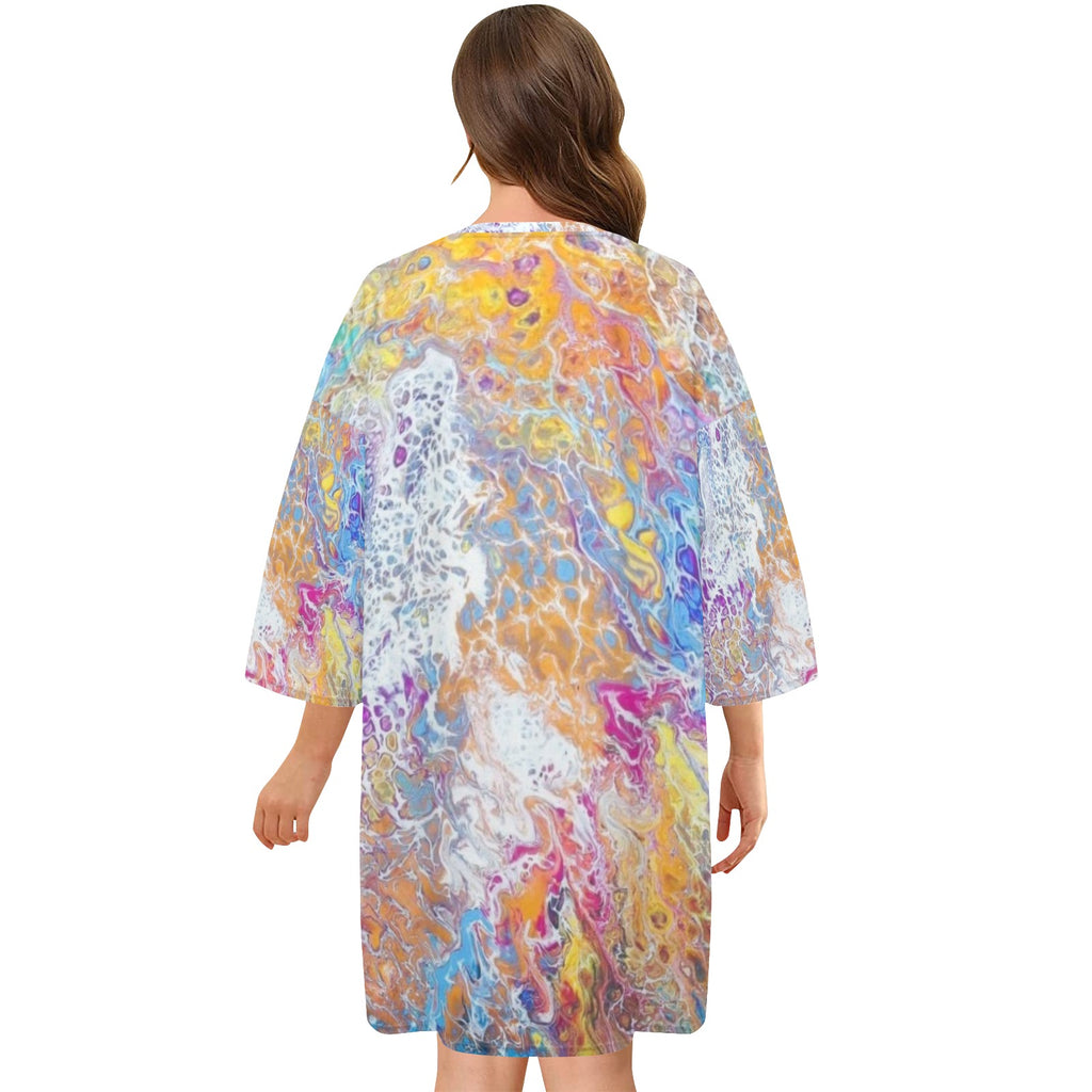 Liquid Dreams Women's Oversized Sleep Tee (Model T74)