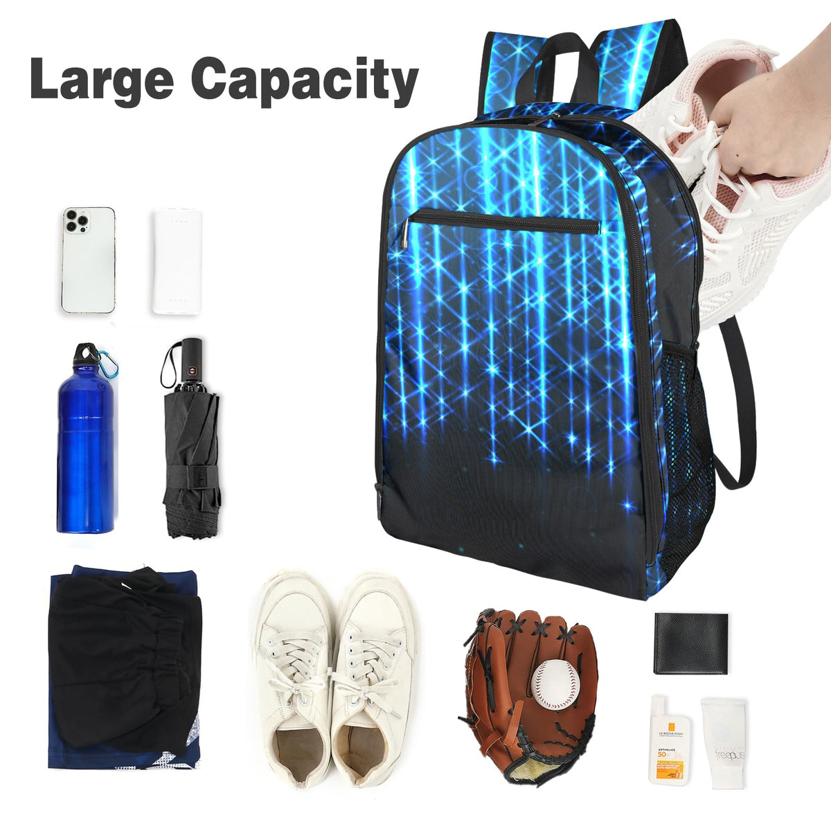 Sapphire Rain Backpack All Over Print Leisure Baby Backpack