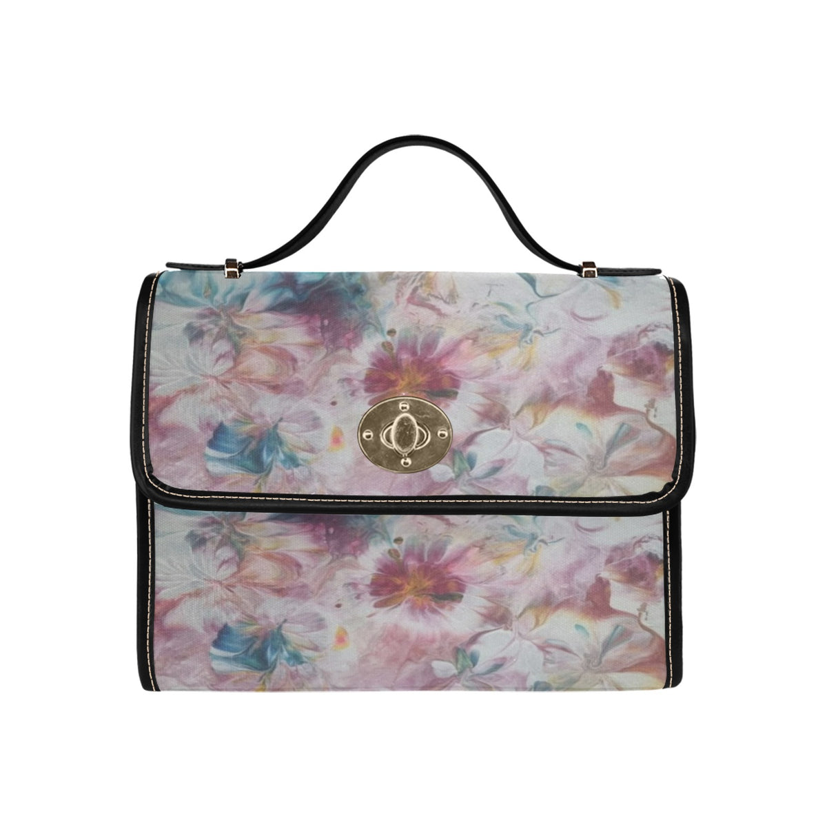 Blush Garden Canvas Handbag Waterproof Canvas Bag