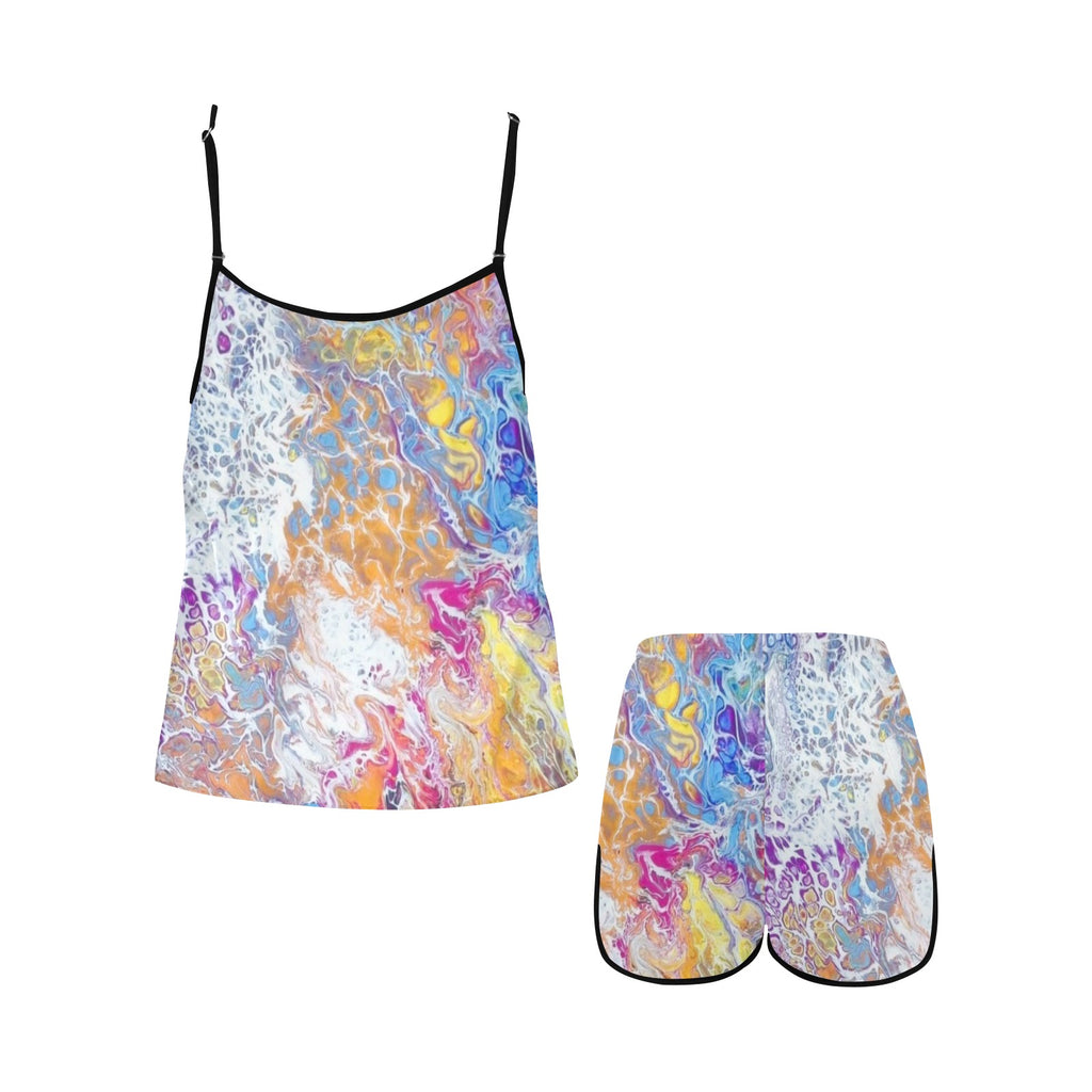 Liquid Dreams Women's Spaghetti Strap Short Pajama Set