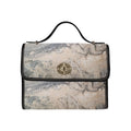 Moonstone Marble Handbag Waterproof Canvas Bag-Black