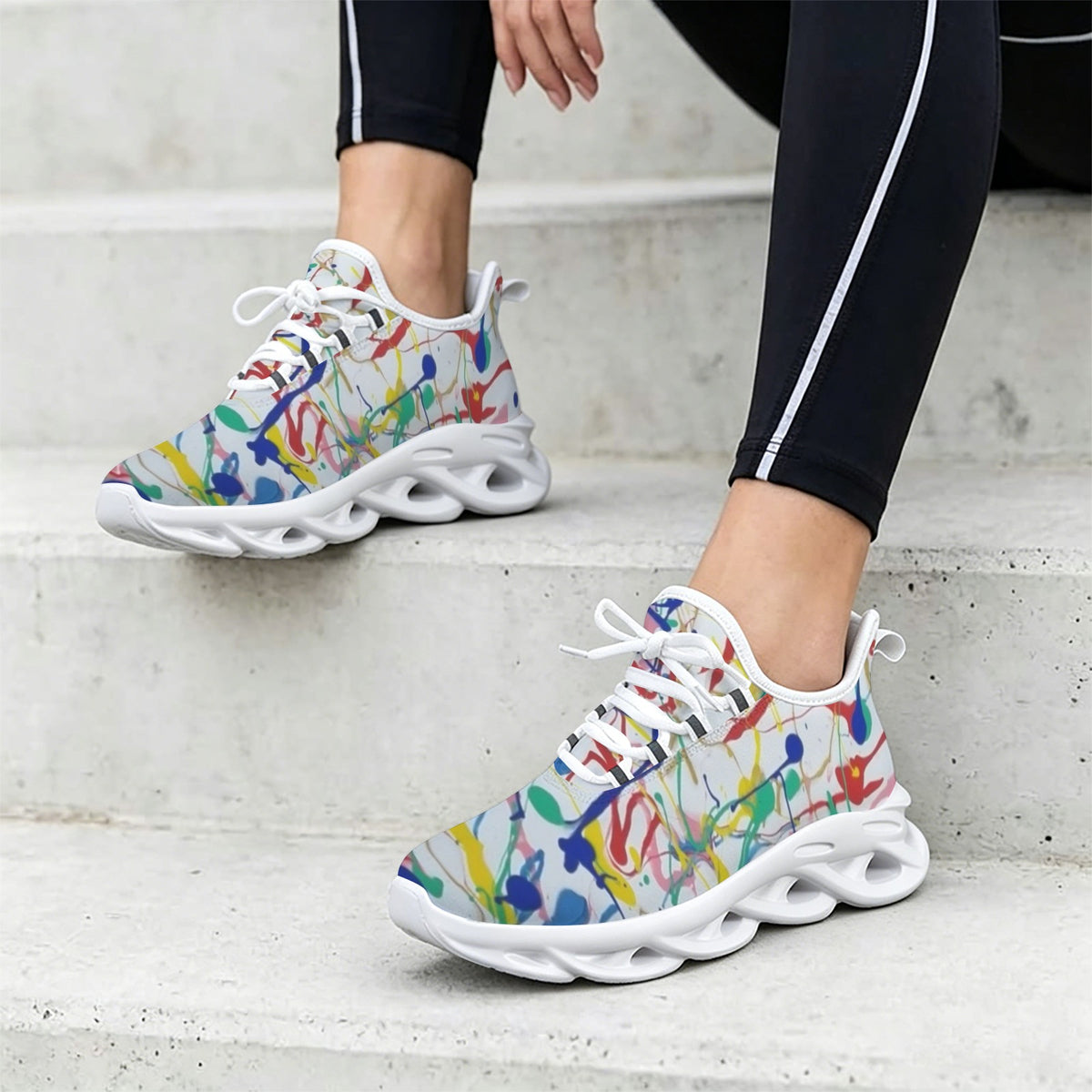 Paint Explosion Women's Twisted Sole Sneakers