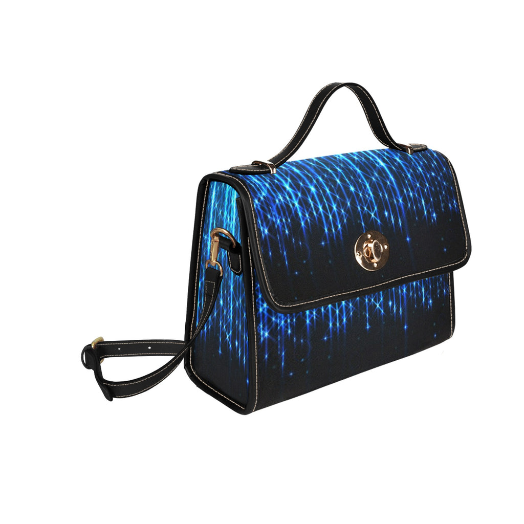 Elegant Blue Sapphire Hand Bag - Elegant and Waterproof Canvas Bag-Black