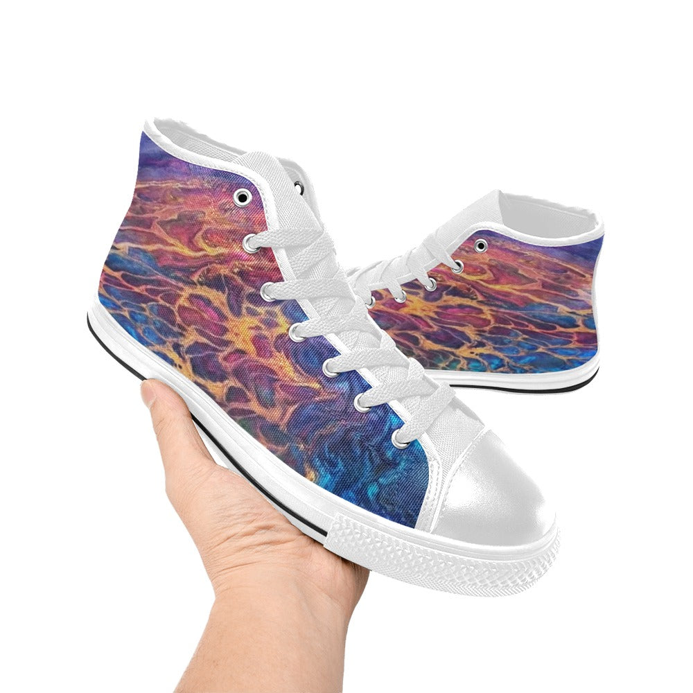Volcano Dawn Women's High Top Canvas Shoes