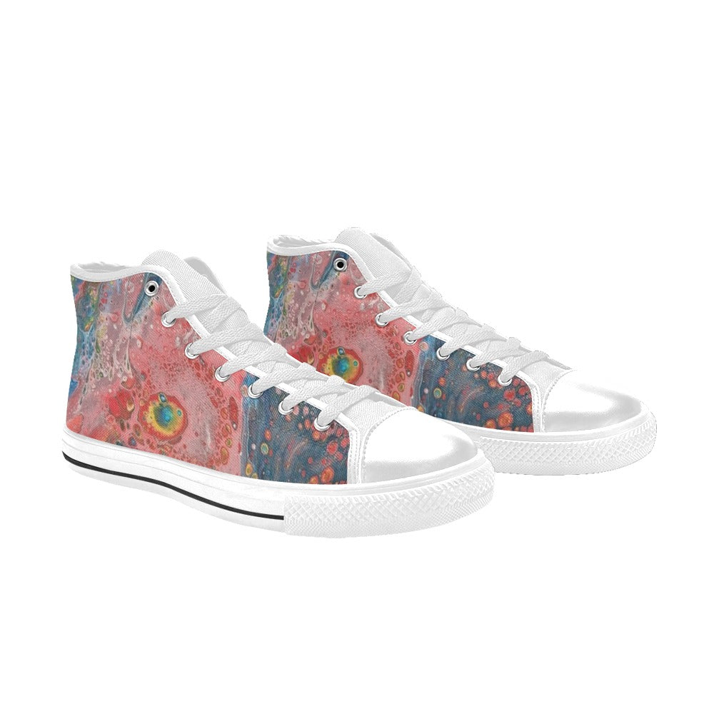 Underwater Coral Women's High Top Canvas Shoes