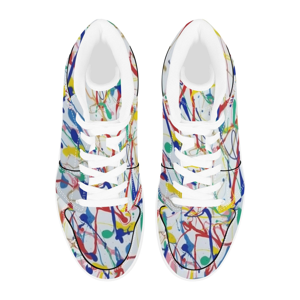 Paint Explosion Men's High Top Sneakers (Model 20042)