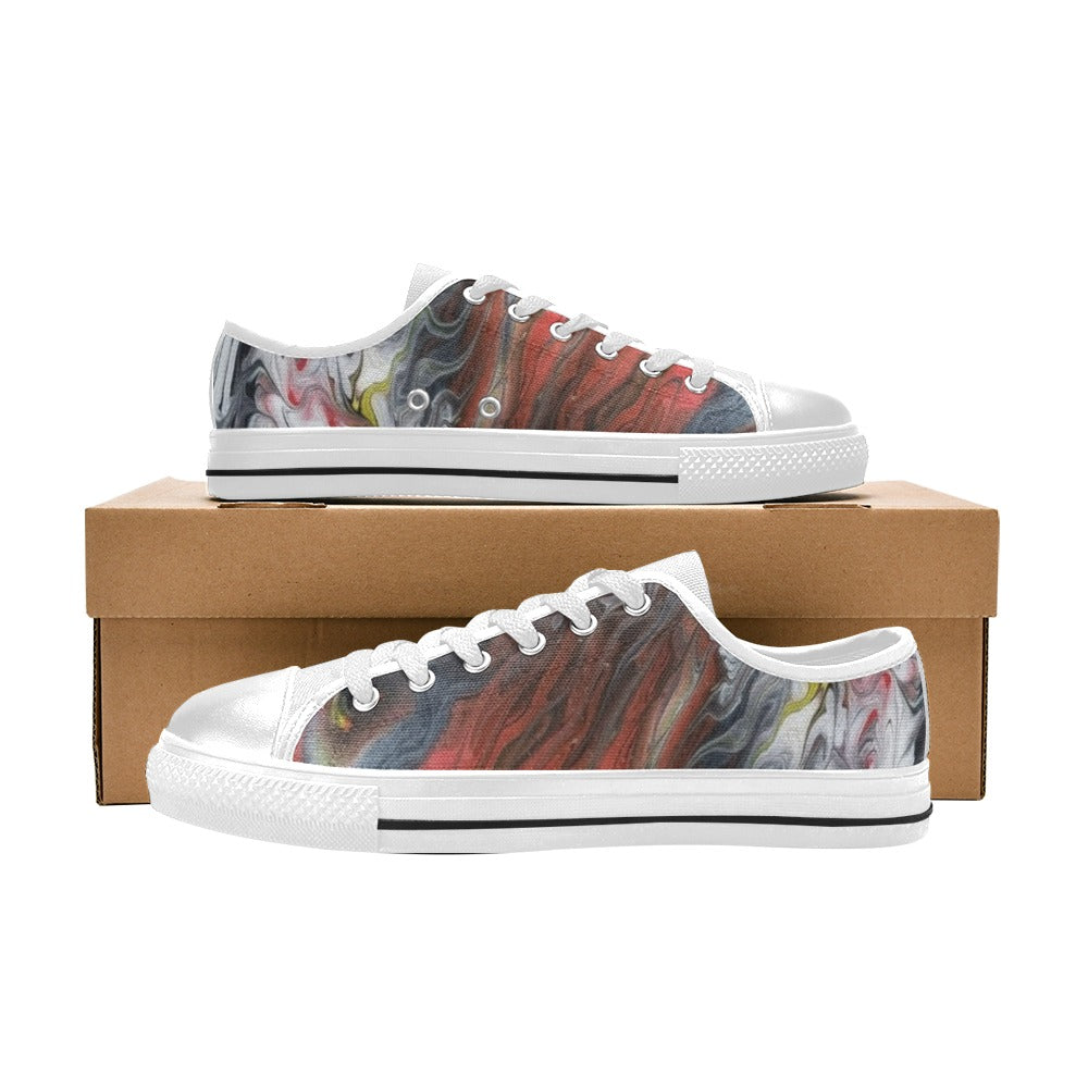 Flamin Good Low Top Canvas Shoes for Kid (Model 018)