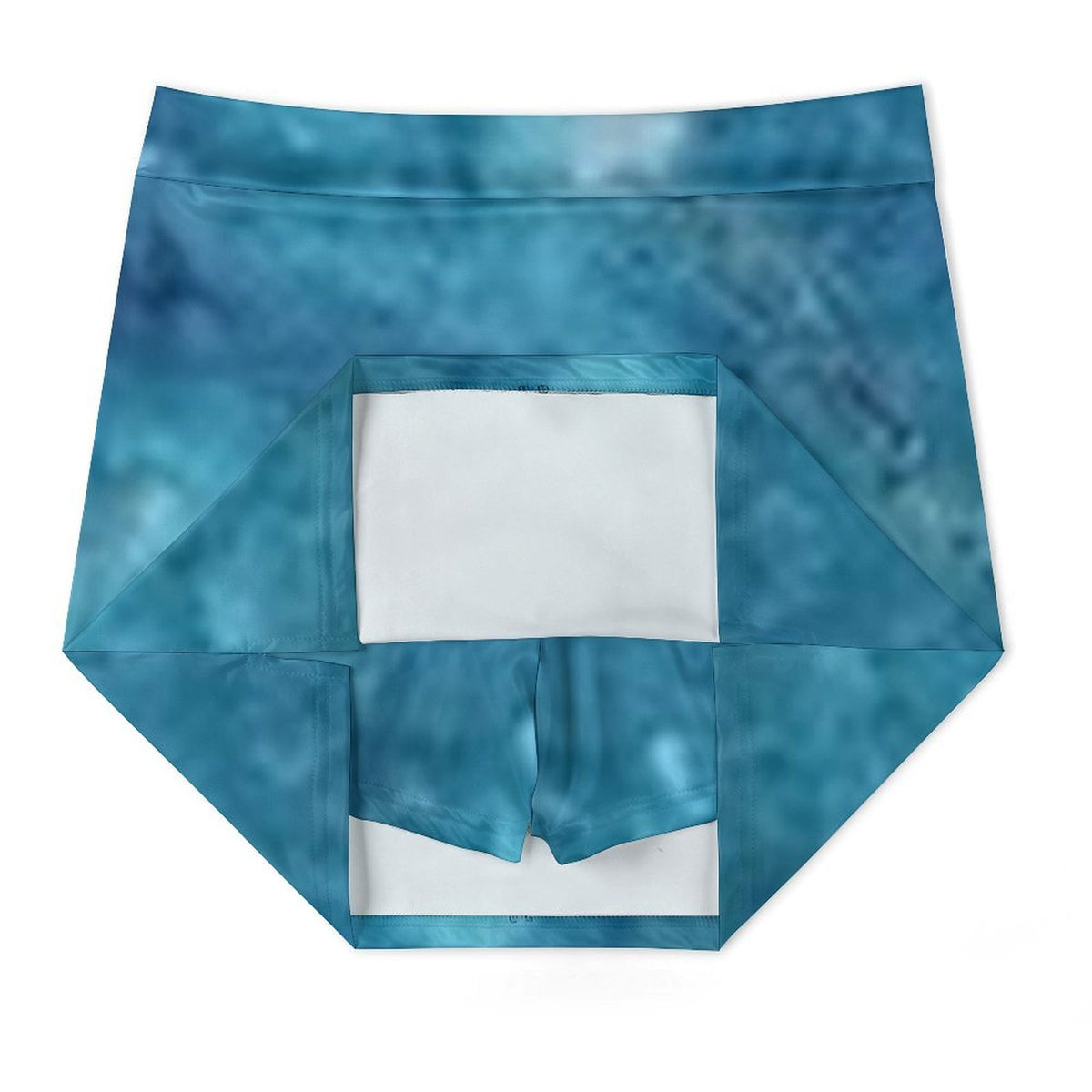 Water Hue Anti-Emptied A-Line Skirt with Pocket