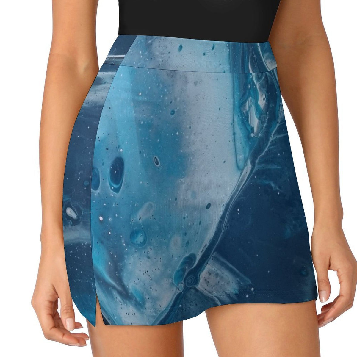 Blue Moon Anti-Emptied A-Line Skirt with Pocket