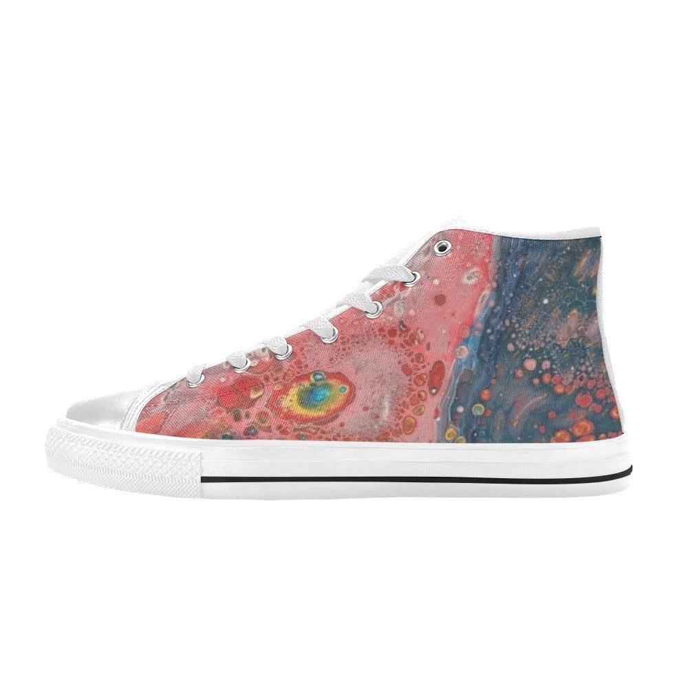 Underwater Coral Women's High Top Canvas Shoes