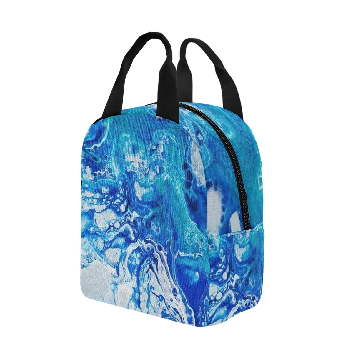 Blue Water Zipper Lunch Bag (Model 1720)