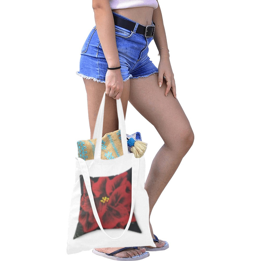 Rose Canvas Tote Bag/Medium (Model 1701)