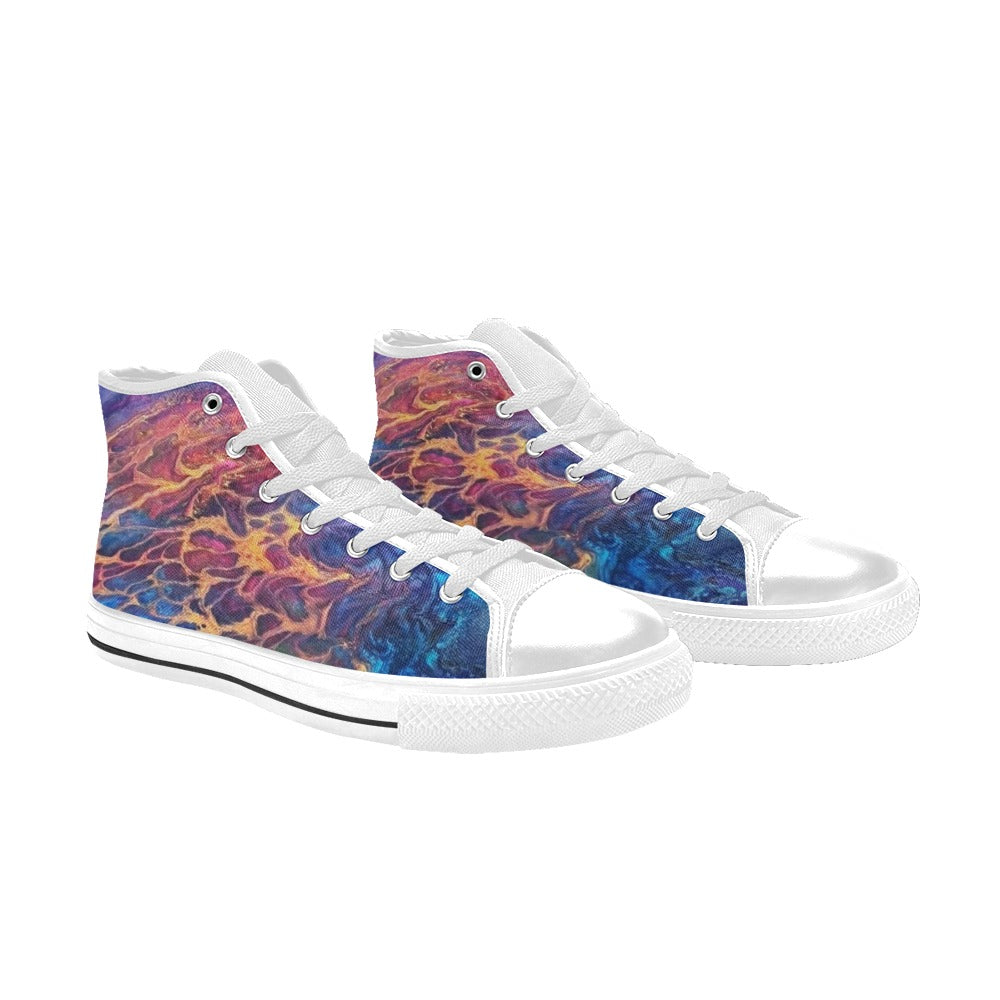 Volcano Dawn Women's High Top Canvas Shoes